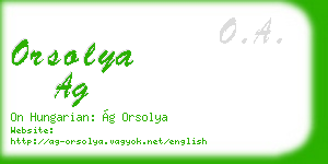 orsolya ag business card